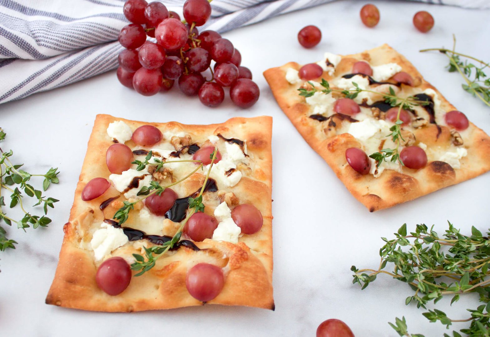Grape Flatbread Pizza Recipe Collaboration with The Produce Moms