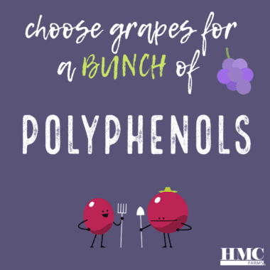 Choose grapes for a bunch of polyphenols